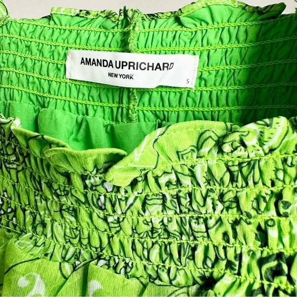 Amanda Uprichard Cotter Green Bandana Paisley Dress - Picture 13 of 17